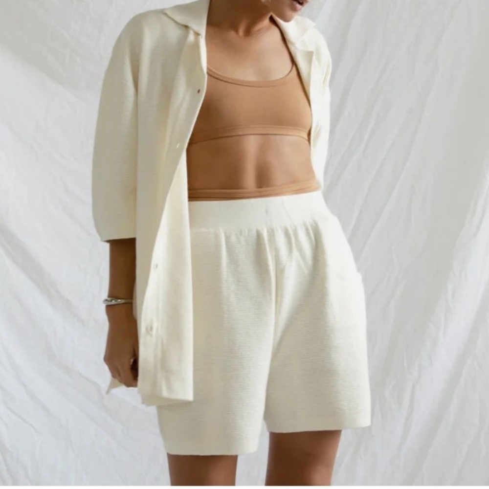 James Street Co. Waffle Tan Women's Shorts XS